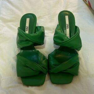 Green Zara Heels